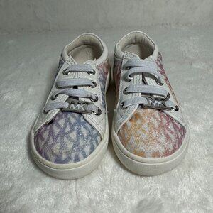 Michael Kors Kids Size 5 Multi-Color Jem Miracle Logo Sneakers